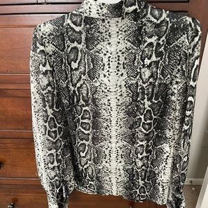 SHEIN snakeskin blouse